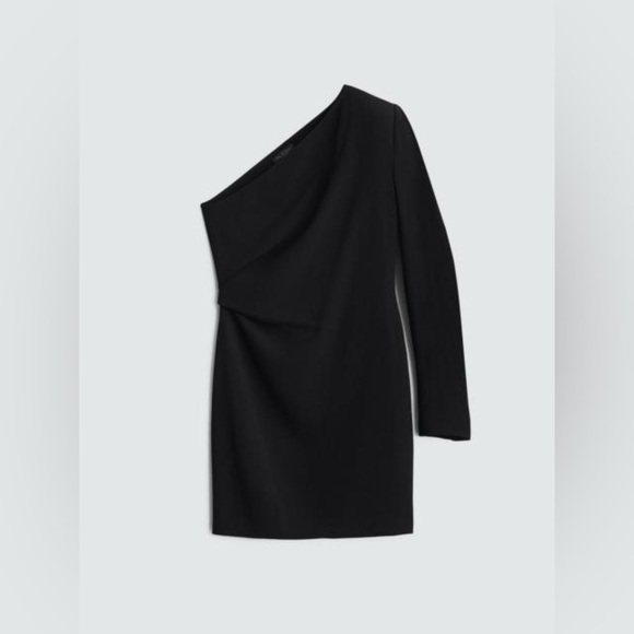 NEW Rag & Bone Neeva Japanese Crepe One shoulder Dress Size 12 - Picture 3 of 12